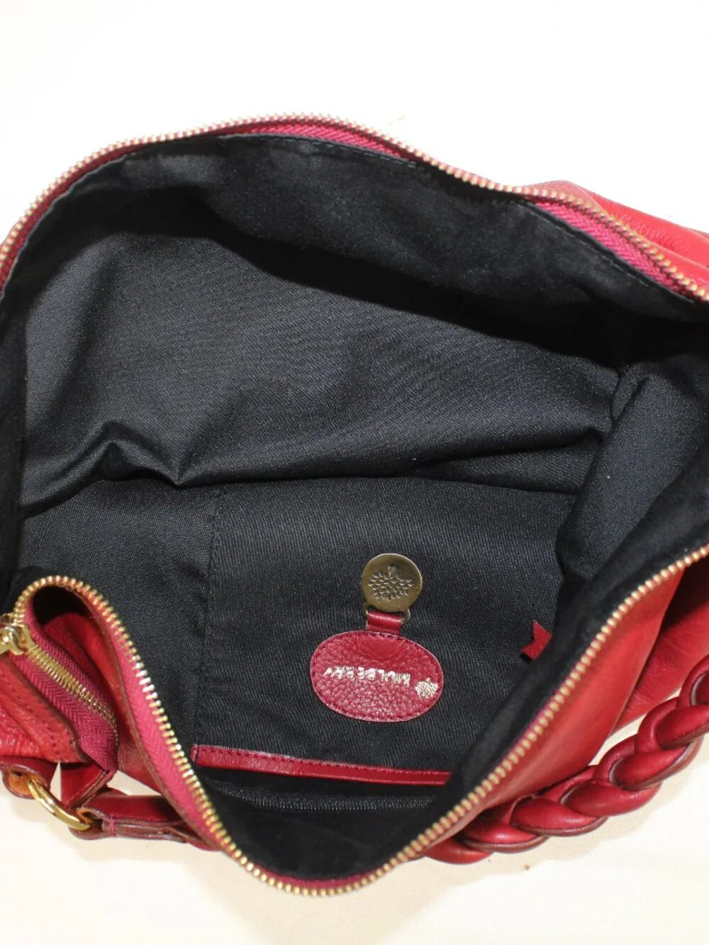 Red Leather Slouchy Hobo Bag Mulberry Daria Style